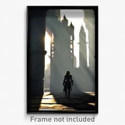 Pixel Art Poster - Shadowy Keep (8 Bit Psychedelic Trippy Video Game Print)