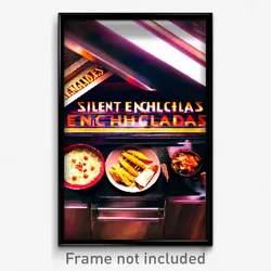 Pixel Art Poster - Silent Enchiladas (8 Bit Psychedelic Trippy Video Game Print)