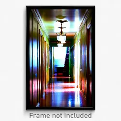 Pixel Art Poster - Sentimental Hallway (8 Bit Psychedelic Video Game Print)