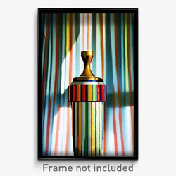 Pixel Art Poster - Striped Smithy (8 Bit Psychedelic Trippy Video Game Print)
