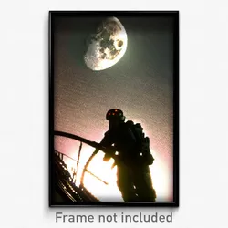 Pixel Art Poster - Major Moon (8 Bit Psychedelic Trippy Weird Video Game Print)