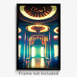 Pixel Art Poster - Quirky Belvedere (8 Bit Psychedelic Trippy Video Game Print)