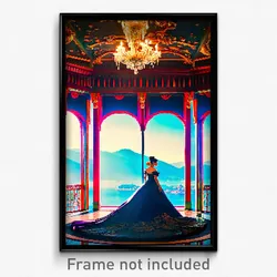 Pixel Art Poster - Lavish Vista (8 Bit Psychedelic Trippy Video Game Print)