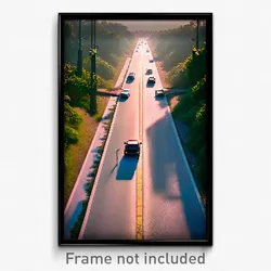 Pixel Art Poster - Outrageous Crossroad (8 Bit Psychedelic Video Game Print)