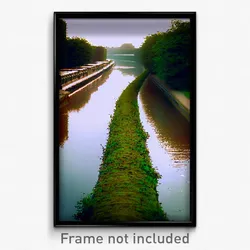Pixel Art Poster - Mushy Canal (8 Bit Psychedelic Trippy Weird Video Game Print)