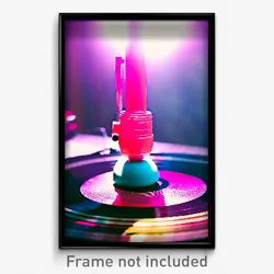 Pixel Art Poster - Vibrating Vinyl (8 Bit Psychedelic Trippy Video Game Print)