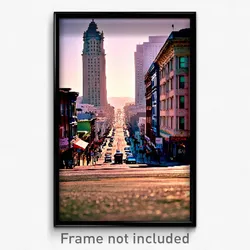 Pixel Art Poster - Old San Francisco (8 Bit Psychedelic Trippy Video Game Print)