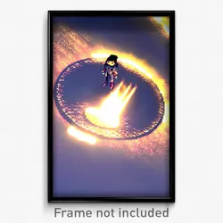 Pixel Art Poster - Round Fief (8 Bit Psychedelic Trippy Weird Video Game Print)