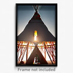 Pixel Art Poster - Incredible Wigwam (8 Bit Psychedelic Trippy Video Game Print)