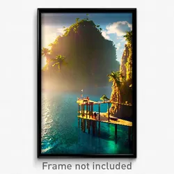 Pixel Art Poster - Unique Cay (8 Bit Psychedelic Trippy Weird Video Game Print)