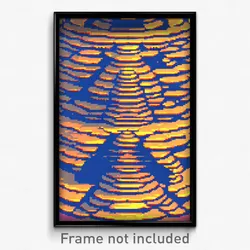 Pixel Art Poster - Different Ziggurat (8 Bit Psychedelic Video Game Print)