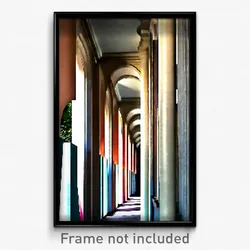 Pixel Art Poster - Beautiful Colonnade (8 Bit Psychedelic Video Game Print)