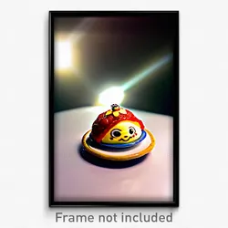 Pixel Art Poster - Miniature Tostada (8 Bit Psychedelic Trippy Video Game Print)