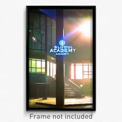 Pixel Art Poster - Blissful Academy (8 Bit Psychedelic Trippy Video Game Print)