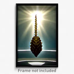 Pixel Art Poster - Virtual Spike (8 Bit Psychedelic Trippy Video Game Print)