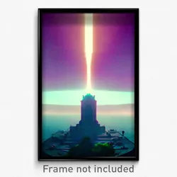 Pixel Art Poster - Spectacular Bight (8 Bit Psychedelic Trippy Video Game Print)