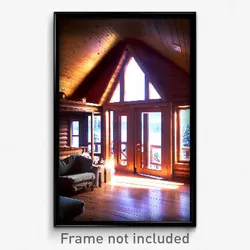 Pixel Art Poster - Pristine Cabin (8 Bit Psychedelic Trippy Video Game Print)