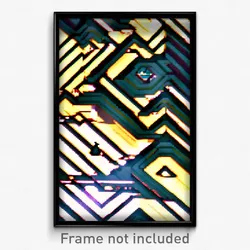 Pixel Art Poster - Zigzag Parish (8 Bit Psychedelic Trippy Video Game Print)