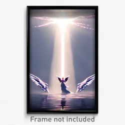 Pixel Art Poster - Angelic Rift (8 Bit Psychedelic Trippy Video Game Print)