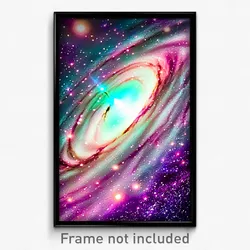 Pixel Art Poster - Spectacular Galaxy (8 Bit Psychedelic Video Game Print)