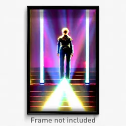 Pixel Art Poster - Dazzling Chantry (8 Bit Psychedelic Trippy Video Game Print)