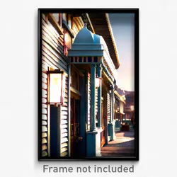 Pixel Art Poster - Prestigious Shantytown (8 Bit Psychedelic Video Game Print)