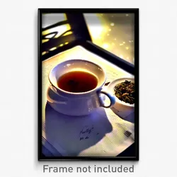 Pixel Art Poster - Noteworthy Tea (8 Bit Psychedelic Trippy Video Game Print)