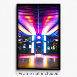 Pixel Art Poster - Vivid Bank (8 Bit Psychedelic Trippy Weird Video Game Print)