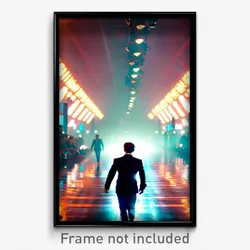 Pixel Art Poster - Harmonious Way (8 Bit Psychedelic Trippy Video Game Print)
