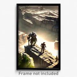 Pixel Art Poster - Villainous Quarry (8 Bit Psychedelic Trippy Video Game Print)