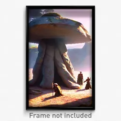 Pixel Art Poster - Terrific Dolmen (8 Bit Psychedelic Trippy Video Game Print)