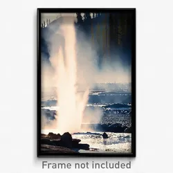 Pixel Art Poster - Tremendous Geyser (8 Bit Psychedelic Trippy Video Game Print)