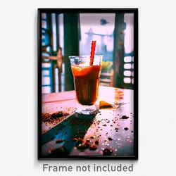 Pixel Art Poster - Abandoned Thai Tea (8 Bit Psychedelic Video Game Print)