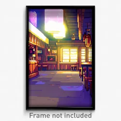 Pixel Art Poster - Unsightly Tavern (8 Bit Psychedelic Trippy Video Game Print)