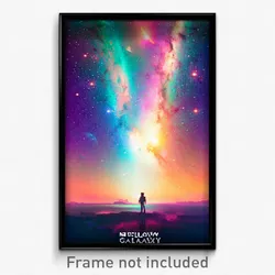 Pixel Art Poster - Mellow Galaxy (8 Bit Psychedelic Trippy Video Game Print)