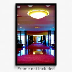 Pixel Art Poster - Lonely Hotel Lobby (8 Bit Psychedelic Video Game Print)