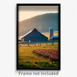 Pixel Art Poster - Bold Farmstead (8 Bit Psychedelic Trippy Video Game Print)
