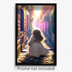 Pixel Art Poster - Fluffy Alley (8 Bit Psychedelic Trippy Video Game Print)