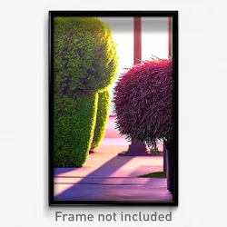 Pixel Art Poster - Puny Bush (8 Bit Psychedelic Trippy Weird Video Game Print)