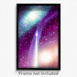 Pixel Art Poster - Showy Galaxy (8 Bit Psychedelic Trippy Video Game Print)