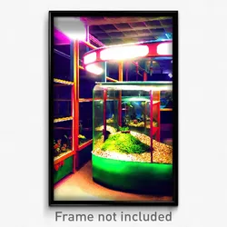 Pixel Art Poster - Quaint Terrarium (8 Bit Psychedelic Trippy Video Game Print)