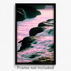 Pixel Art Poster - Black Rapids (8 Bit Psychedelic Trippy Video Game Print)