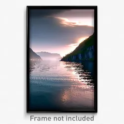 Pixel Art Poster - Subtle Fjord (8 Bit Psychedelic Trippy Video Game Print)