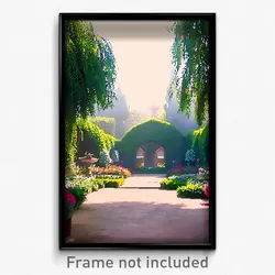 Pixel Art Poster - Pure Garden (8 Bit Psychedelic Trippy Weird Video Game Print)