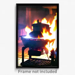 Pixel Art Poster - Complicated Stove (8 Bit Psychedelic Trippy Video Game Print)