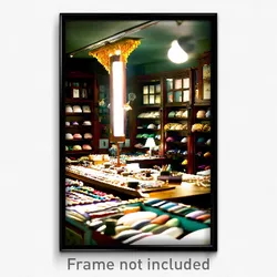 Pixel Art Poster - Beautiful Haberdashery (8 Bit Psychedelic Video Game Print)