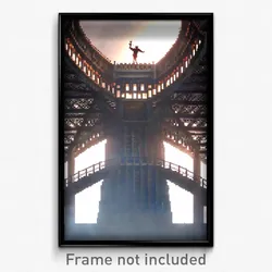Pixel Art Poster - Colossal Portcullis (8 Bit Psychedelic Video Game Print)