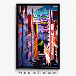 Pixel Art Poster - Tremendous Budapest (8 Bit Psychedelic Video Game Print)