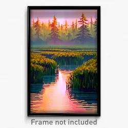 Pixel Art Poster - Nifty Marsh (8 Bit Psychedelic Trippy Weird Video Game Print)