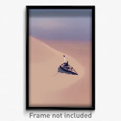 Pixel Art Poster - Warlike Sandbar (8 Bit Psychedelic Trippy Video Game Print)